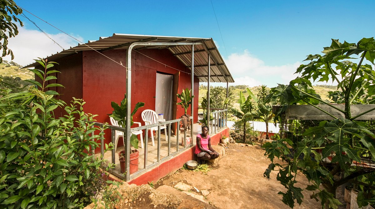 Provisorische Unterkunft in Haiti