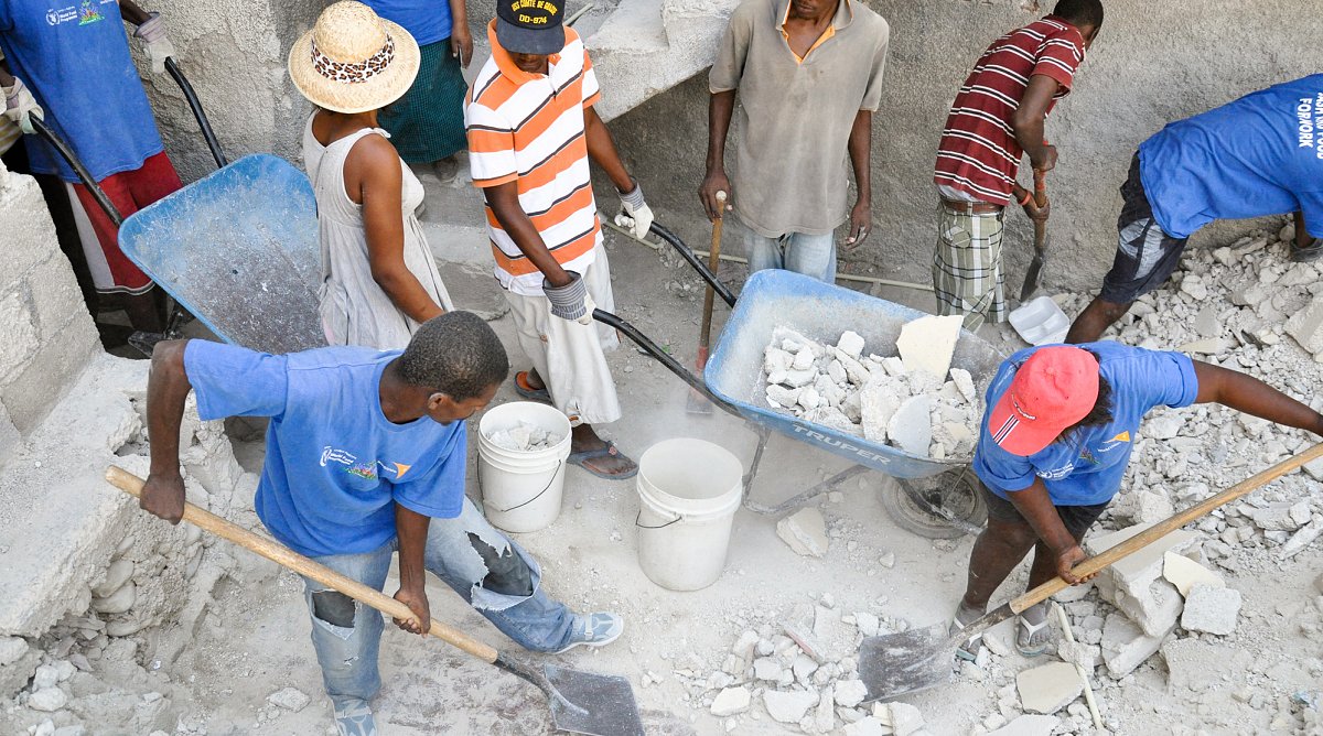 Wiederaufbauarbeiten nach dem Erdbeben in Haiti
