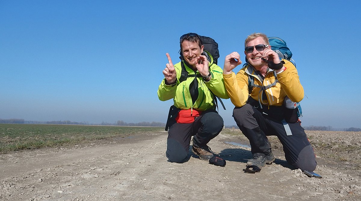 Simon Niggli und Christoph Obmascher liefen schon 1000 Kilometer