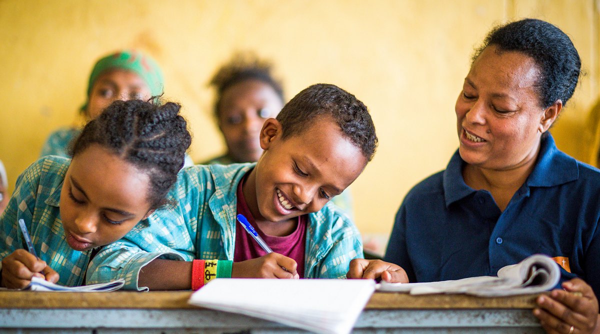 Schüler im Antsokia-Tal in Äthiopien