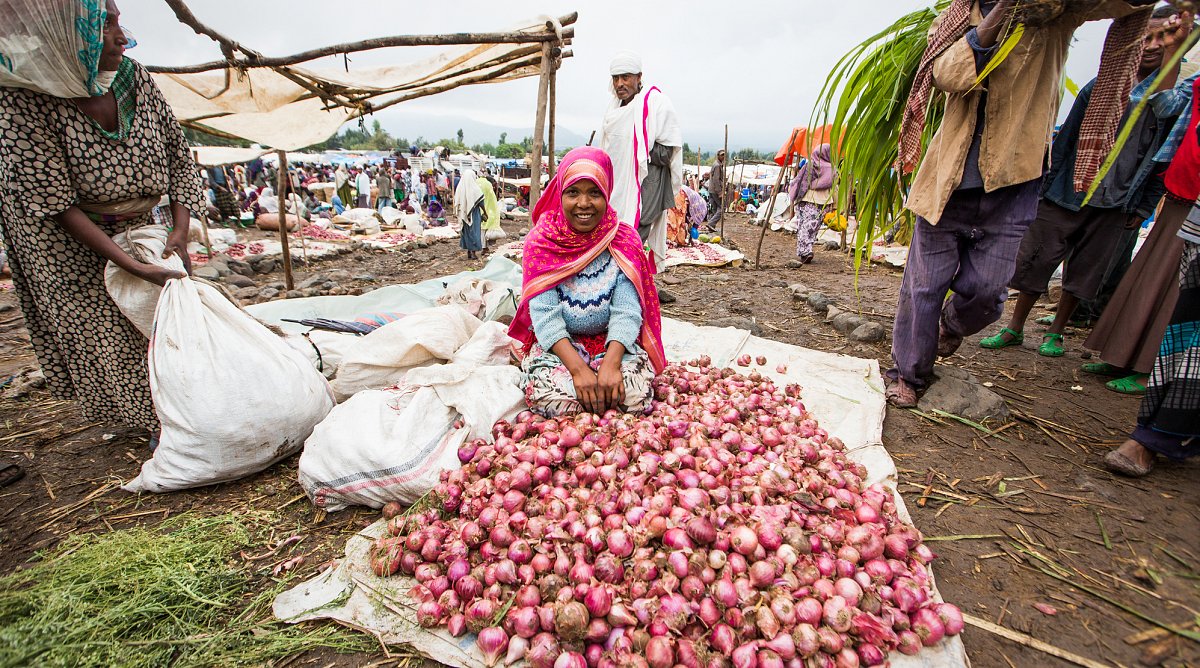 Auf einem Markt in Äthiopien