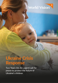 Titelseite des World Vision-Berichts Ukraine Crisis Response