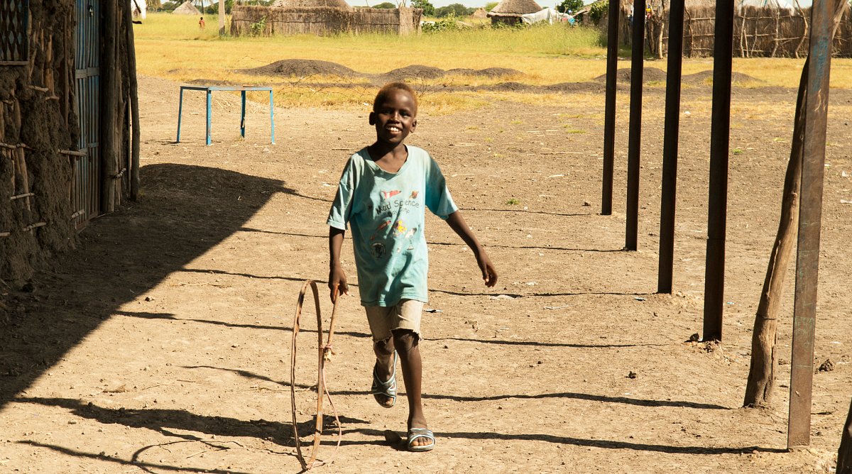 Ein Junge in einer Kinderschutzzone von World Vision im Südsudan