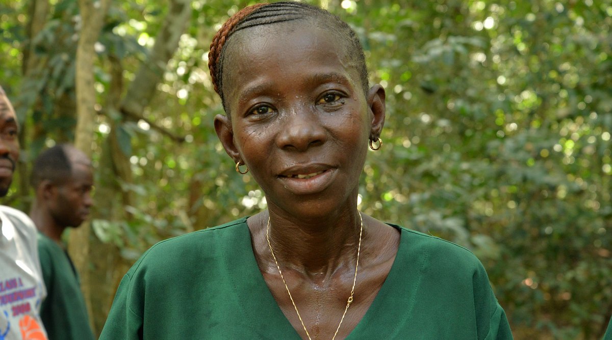 Bestattungshelferin und Ebola-Überlebende Maseray aus Sierra Leone
