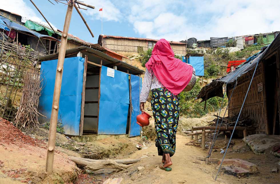 Frau im Flüchtlingslager Bangladesch