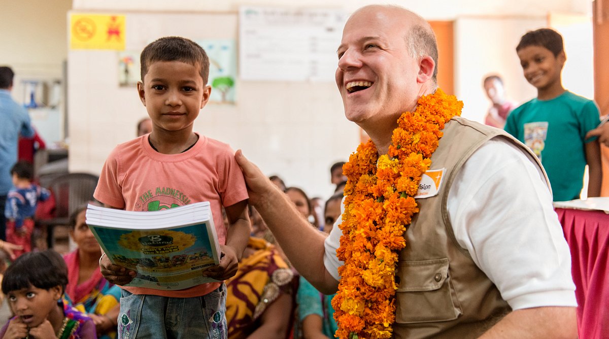 Reto Gerber, CEO von World Vision Schweiz, in Indien
