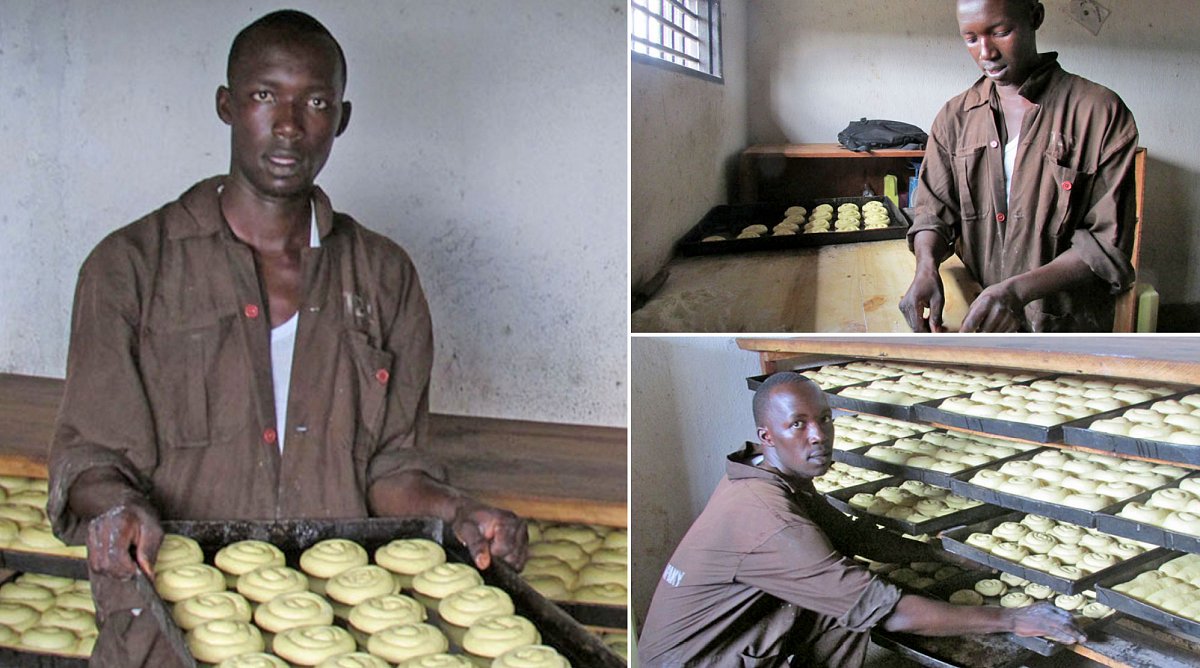 Bihirabake in seiner Bäckerei in Ruanda